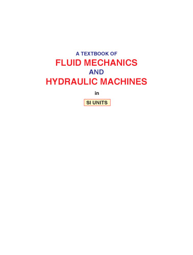 A textbook of fluid mechanics and hydraulic machines