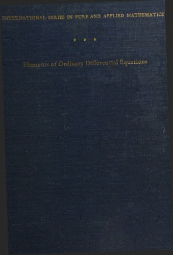 Elements of Ordinary Differential Equations