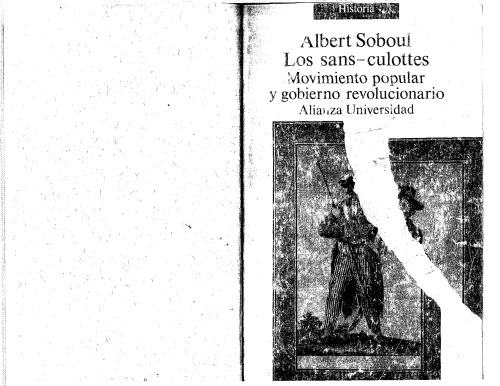 Los Sans-Culottes. Movimiento popular y gobierno revolucionario