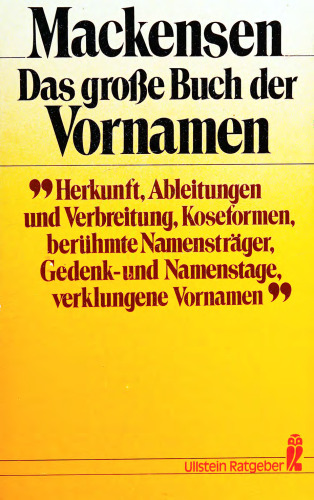 Das große Buch der Vornamen