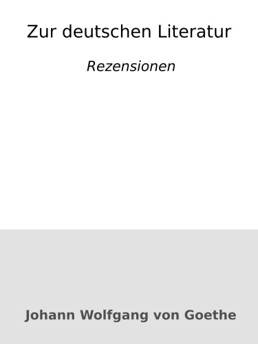 Zur deutschen Literatur : Rezensionen
