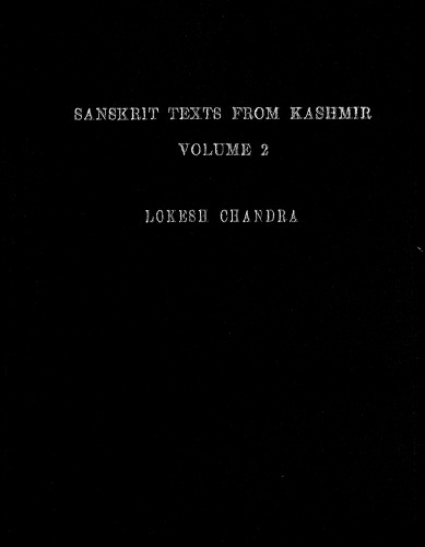 Sanskrit Texts from Kashmir