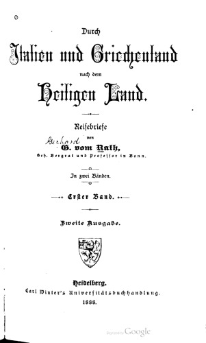 Durch Italien und Griechenland nach dem Heiligen Land : Reisebriefe