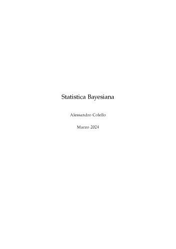 Statistica Bayesiana - unimib Sonia Migliorati