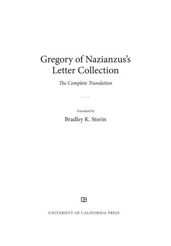 Gregory of Nazianzus's Letter Collection