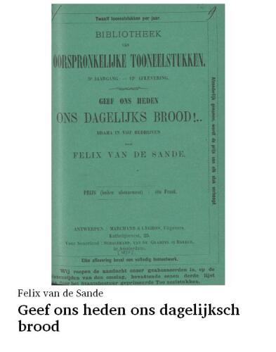 Geef ons heden ons dagelijksch brood