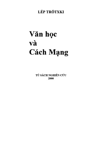 Văn học và cách mạng