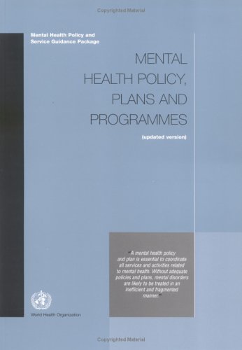Mental Health Policy, Plans and Programmes, Updated Version