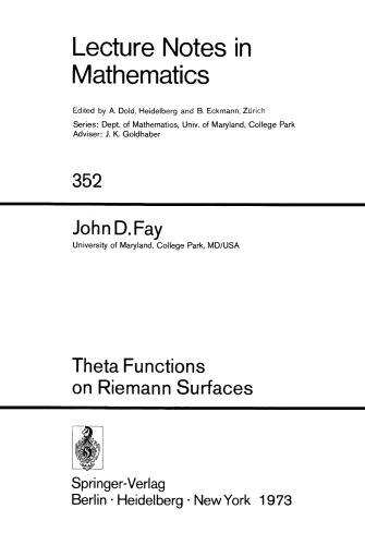 Theta functions on Riemann surfaces