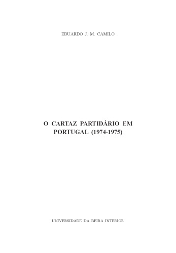 O Cartaz Partidario em Portugal (1974-1975)