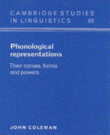 Phonological Representations: Their Names, Forms and Powers