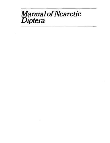 Manual of Nearctic Diptera Volume 2