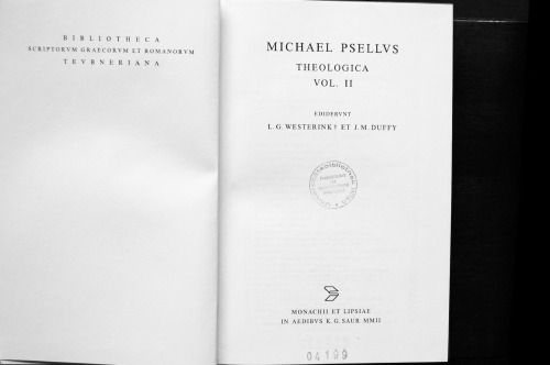 Michaelis Pselli Theologica, Vol. II