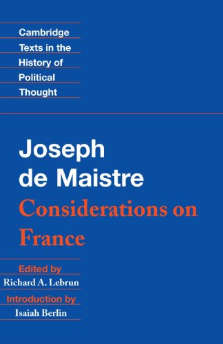 Maistre: Considerations on France