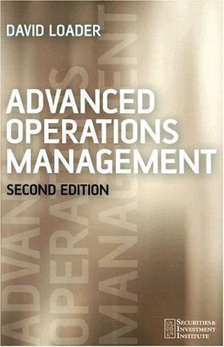 Advanced Operations Management (Securities Institute)