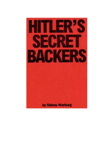 Hitler's Secret Backers