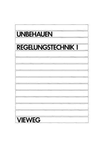 Regelungstechnik I - 6.Auflage GERMAN