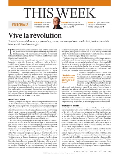Nature (Nature magazine) v. 469, no. 7331, pp. 443-574; 2011 January 27.