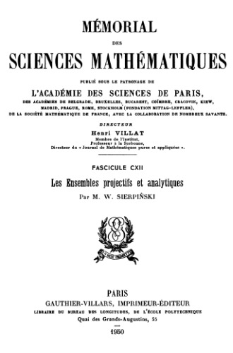 Les ensembles projectifs et analytiques
