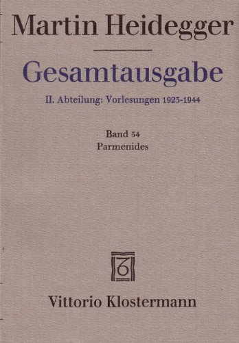 Parmenides (Wintersemester 1942/43)