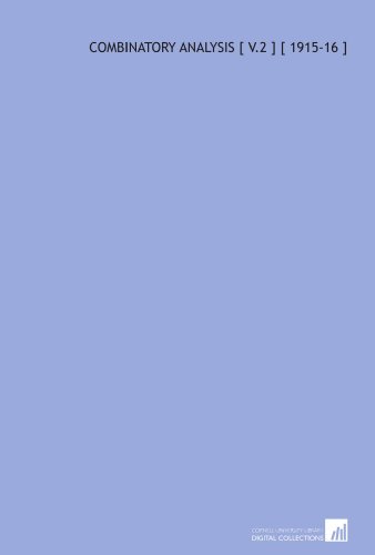 Combinatory Analysis - Volume 2