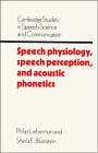 Speech Physiology, Speech Perception, and Acoustic Phonetics