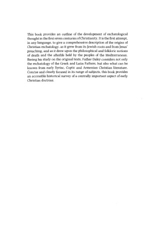 The Hope of the Early Church: A Handbook of Patristic Eschatology