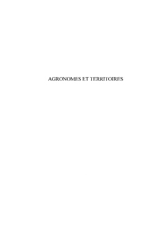 Agronomes et territoires