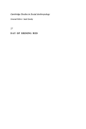 Day of Shining Red: An Essay on Understanding Ritual