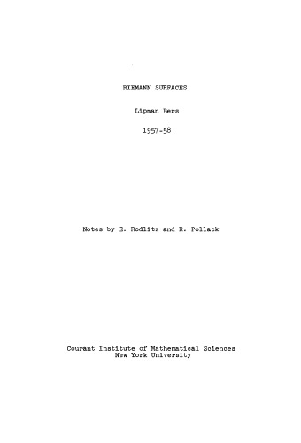 Riemann surfaces
