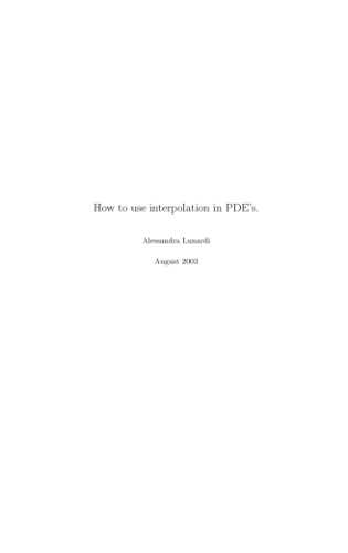 How to use interpolation in PDE's