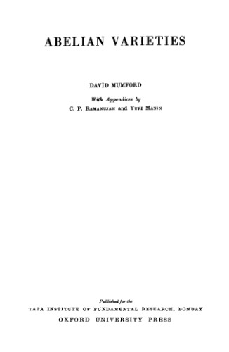 Abelian varieties