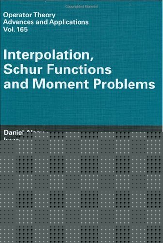 Interpolation, Schur functions, and moment problems