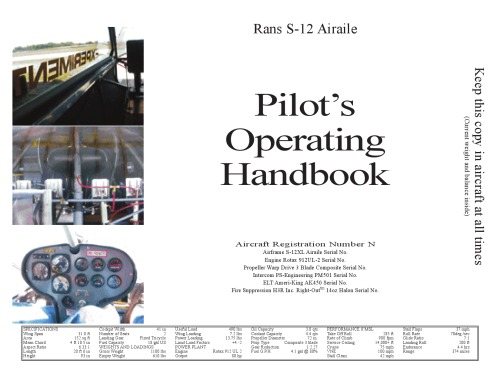 Rans S-12 Airaile. Pilot’s Operating Handbook
