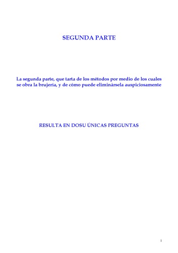 Malleus Maleficarum - El martillo de las brujas - vol. 2