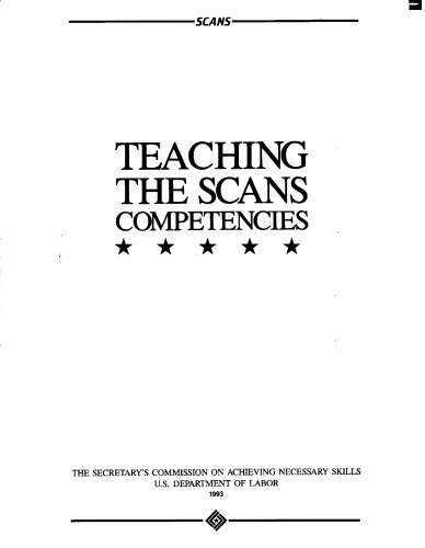 TEACHING THE SCANS COmETENCIES