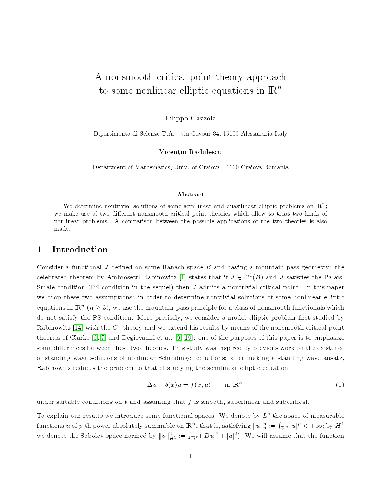 A nonsmooth critical point theory approach to some nonlinear elliptic equations in R^n
