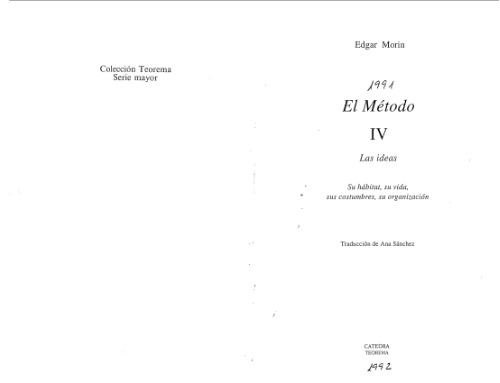 El método 4: Las ideas (Teorema: Serie Mayor)