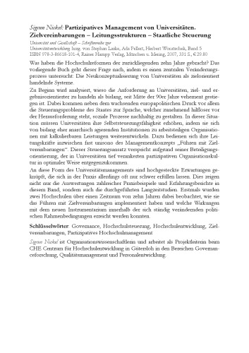 Partizipatives Management von Universitäten