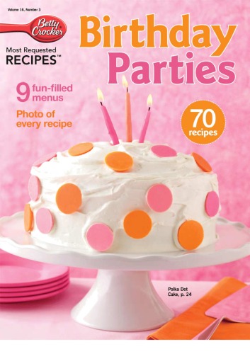 Betty Crocker, Birthday Parties,Special 2008 Issue