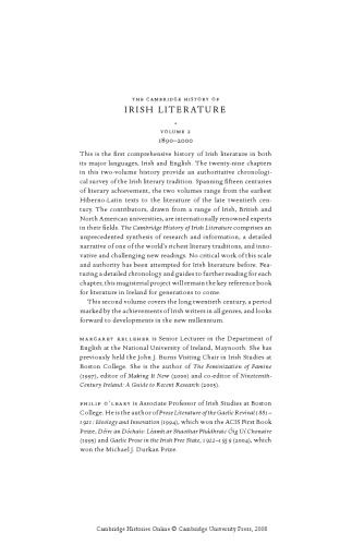 Cambridge History of Irish Literature - Volume 2 - 1890–2000