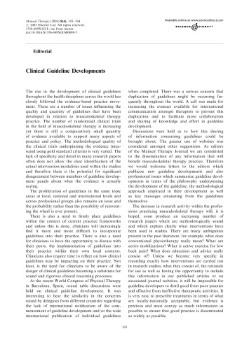 Manual Therapy Journal - Volume 8, Issue 4, Pages 193-270 (November 2003)