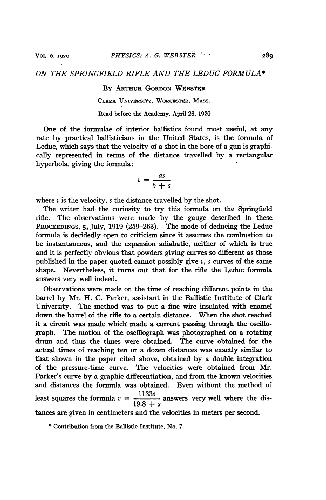 On the Springfield Rifle and the Leduc Formula (1920)(en)(1s)