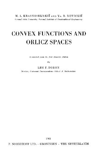 Convex Functions and Orlicz Spaces.