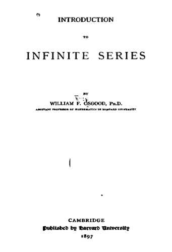 Introduction To Infinite Series