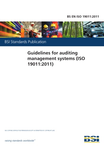 BS EN ISO 19011:2011 Guidelines for auditing management systems