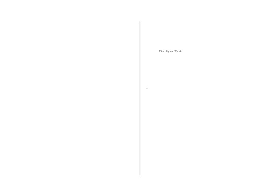 The Open Work
