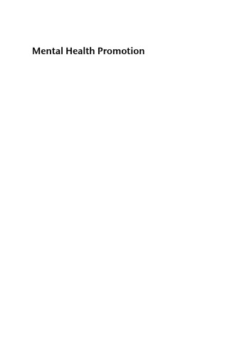 Mental health promotion: a lifespan approach