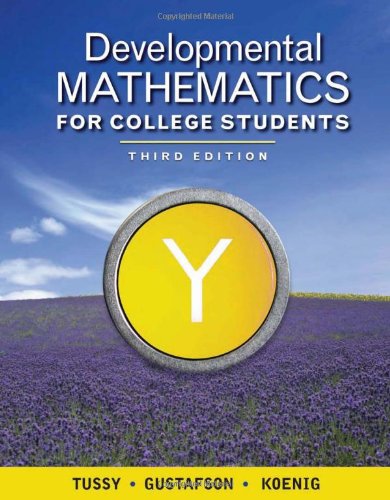 Developmental Mathematics for College Students, 3rd Ed. (Available Titles Cengagenow)