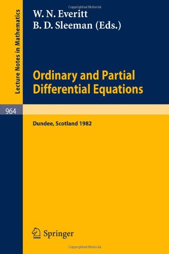 Ordinary and Partial Differential Equations